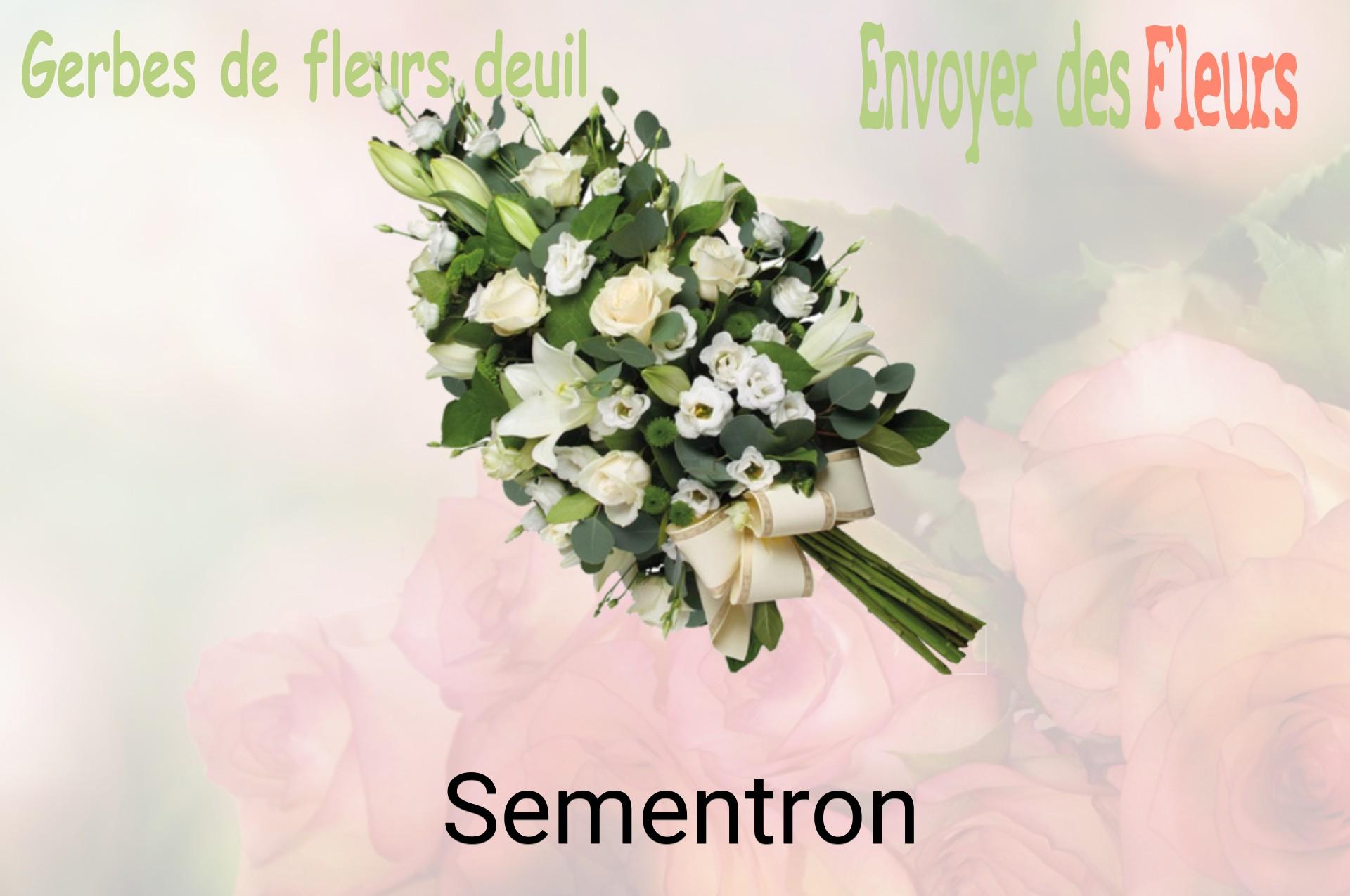Gerbe de fleurs de deuil livrée à Sementron